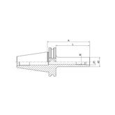 Screw-in Milling Cutter Holder  CAT40-M10-119 L=100~150 - Makotools Industrial Supply Tools for Metal Cutting